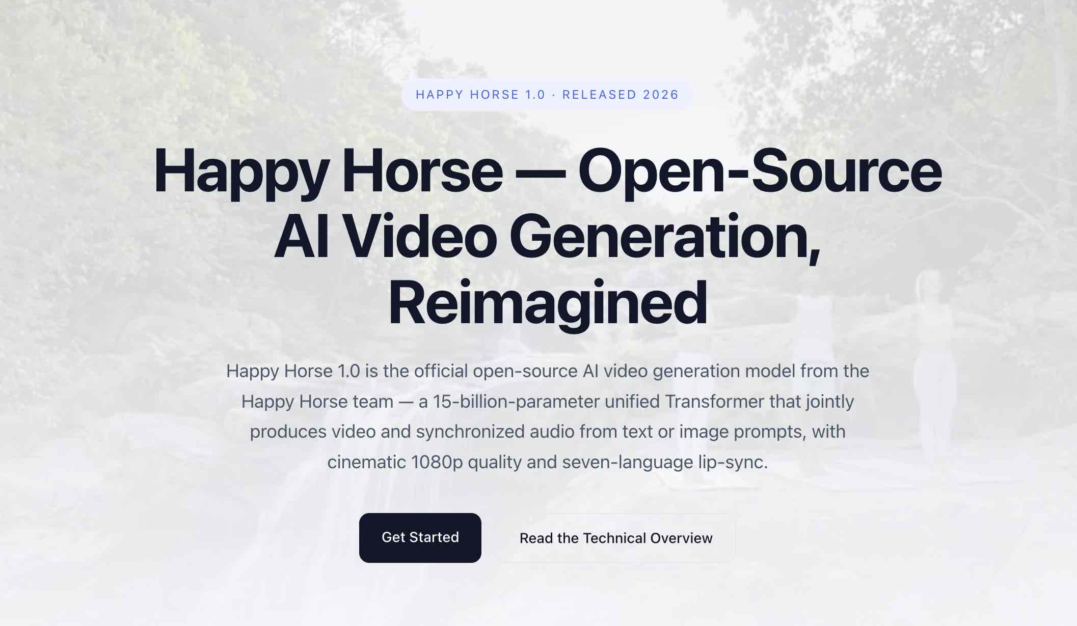 Happy Horse 1.0 AI video model