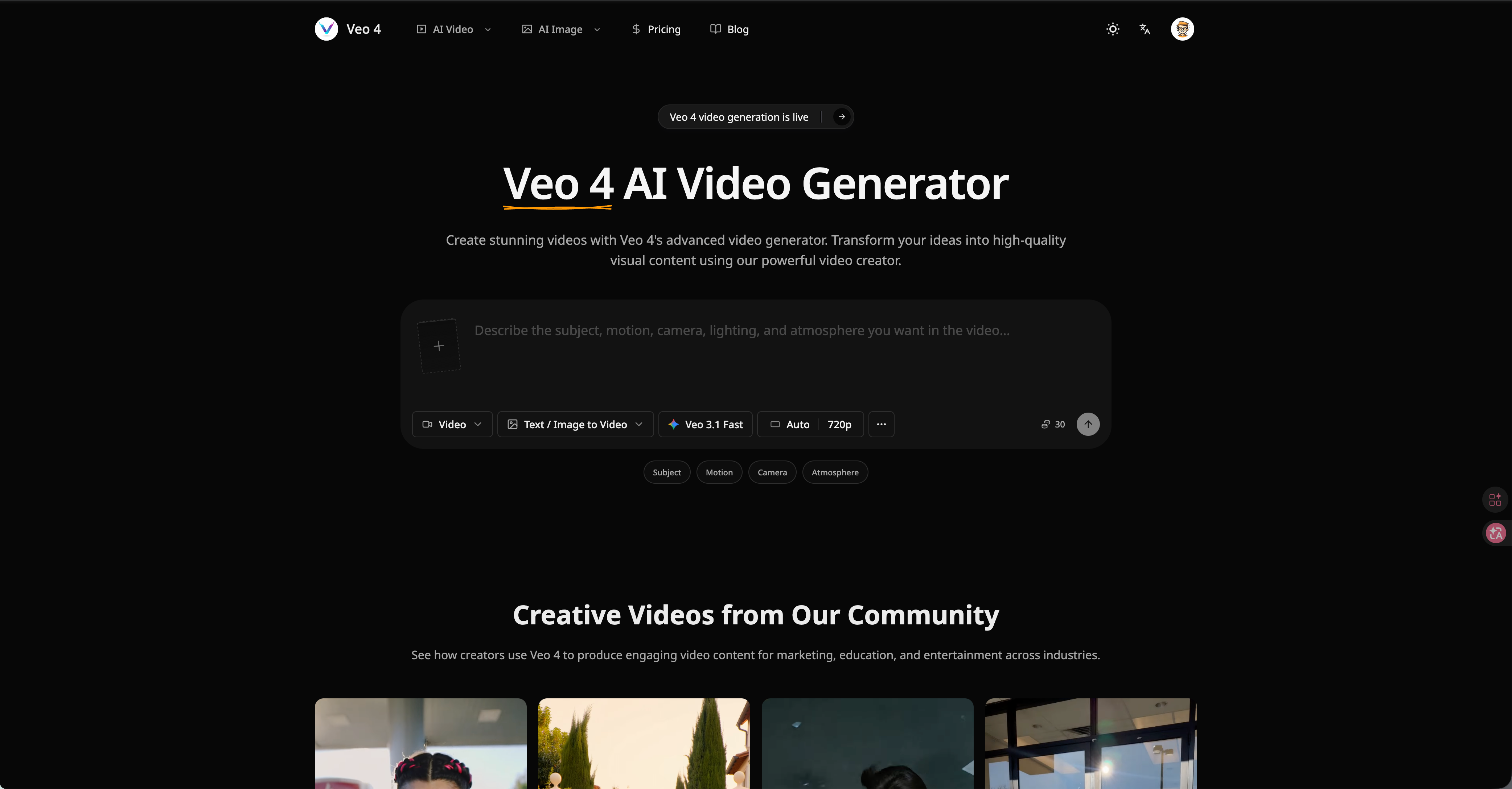 Veo 4 AI Video Generator
