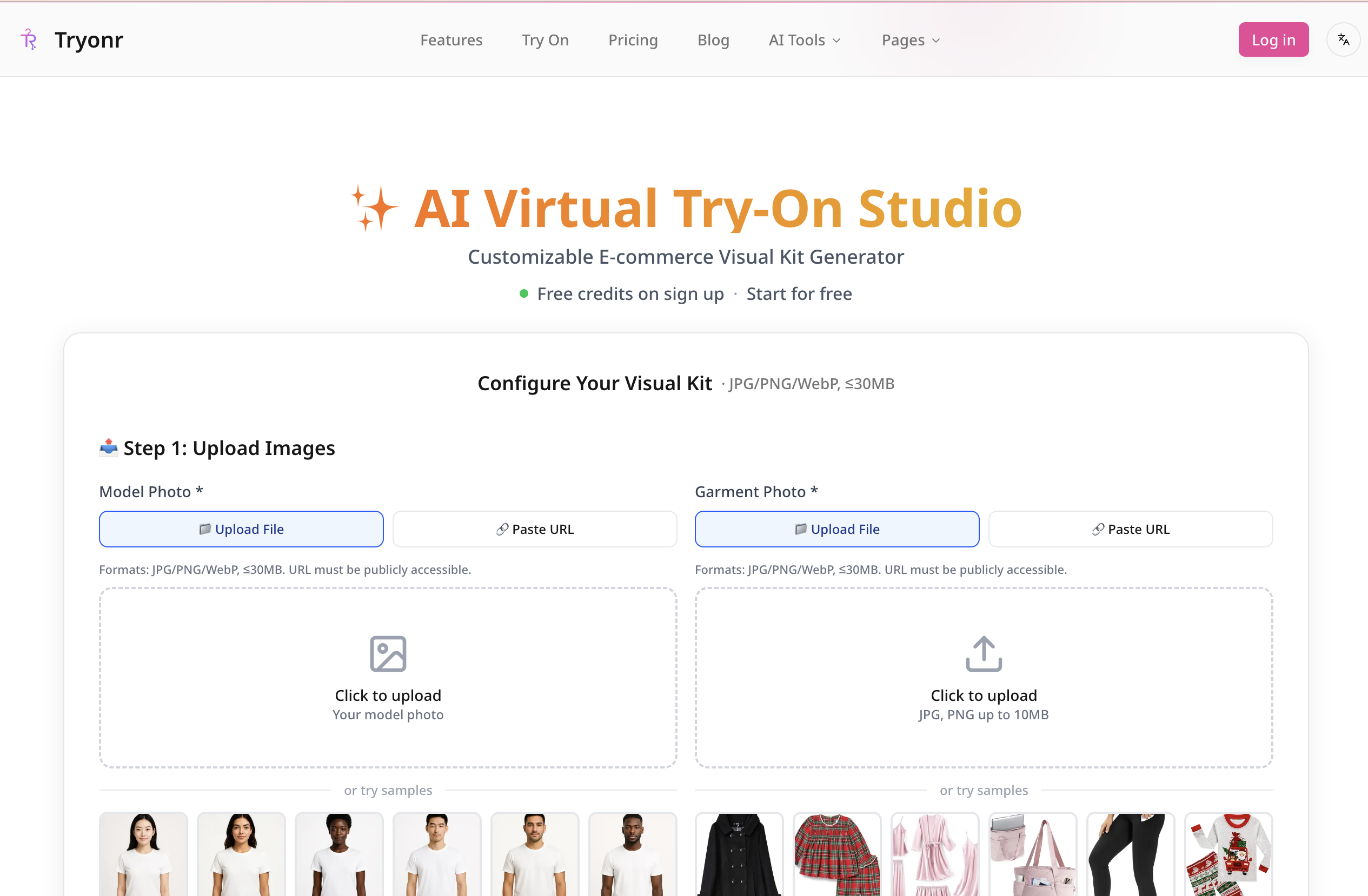 AI virtual try-on & product photography
