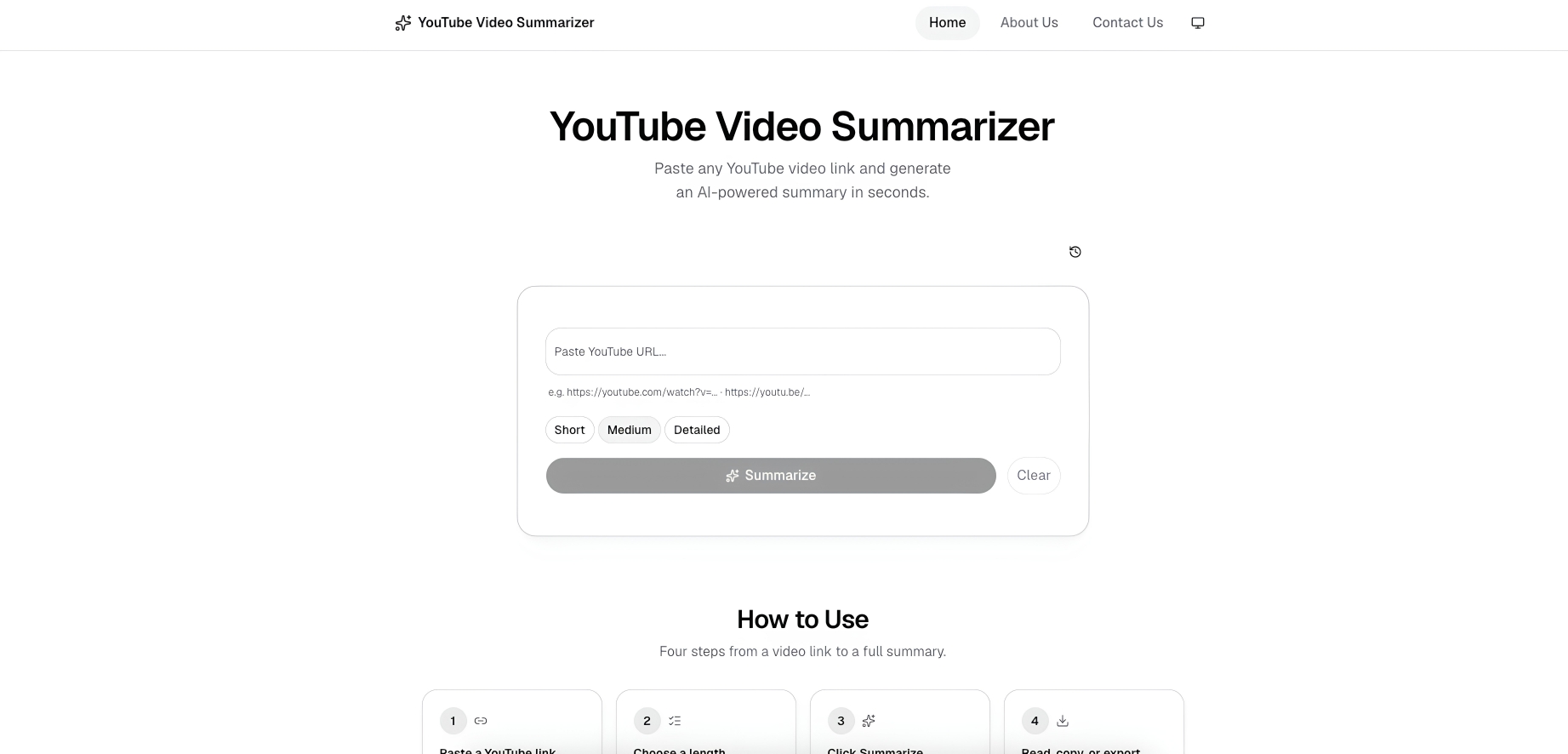 YT Video Summarizer