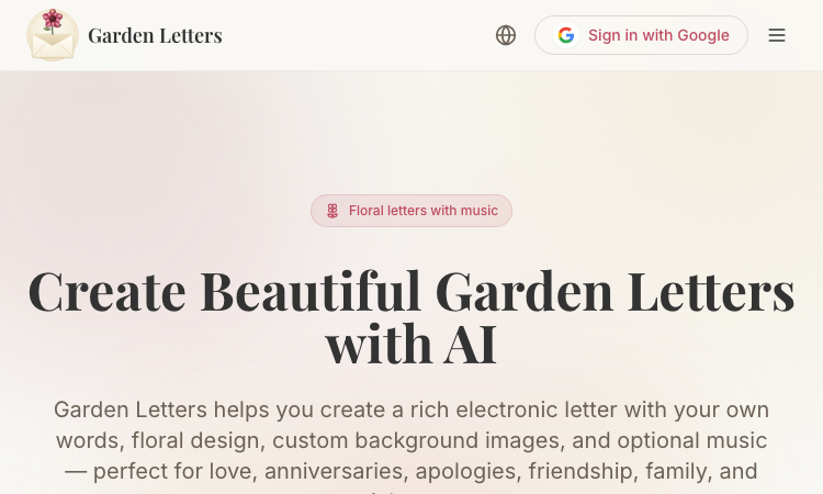Garden Letters
