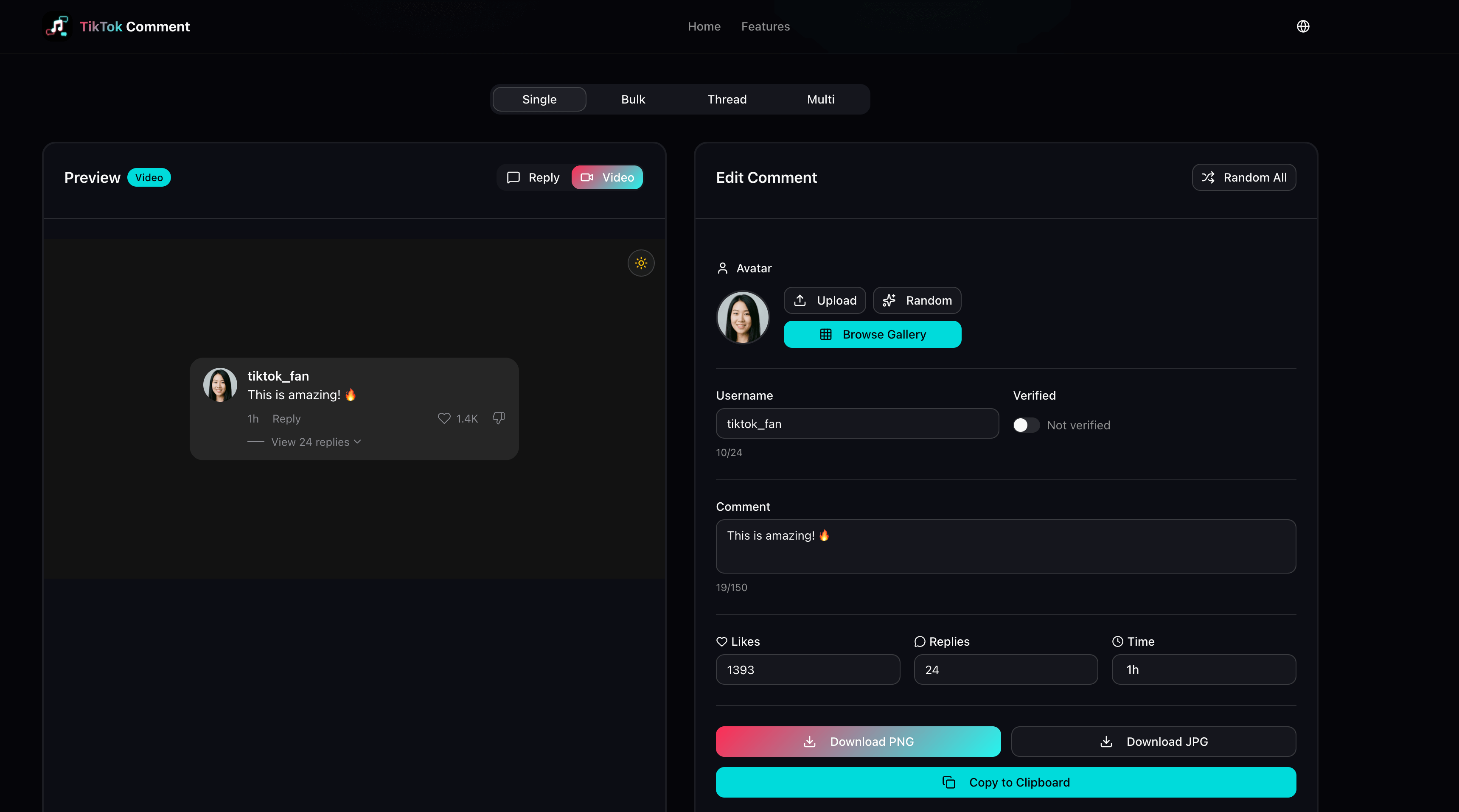 tiktok comment generator