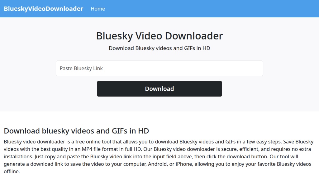 Bluesky Video Downloader