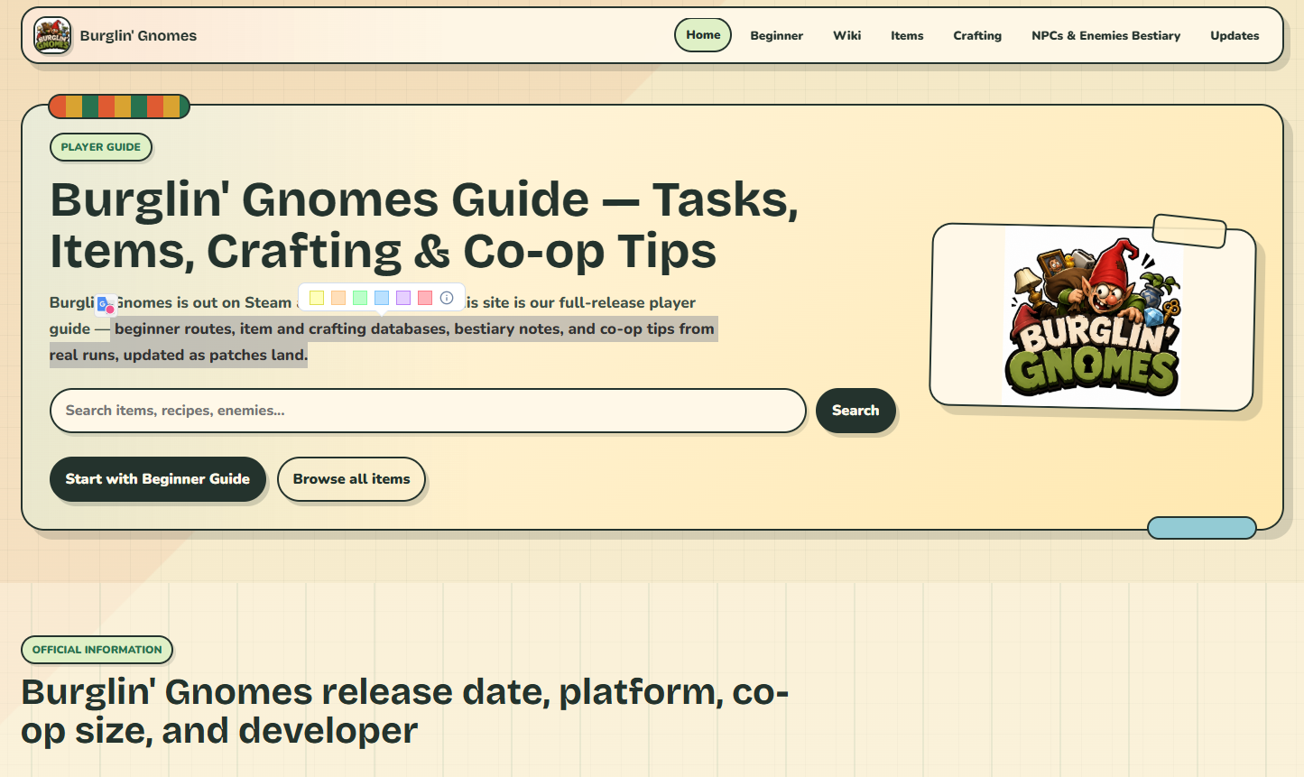 burglin gnomes guide