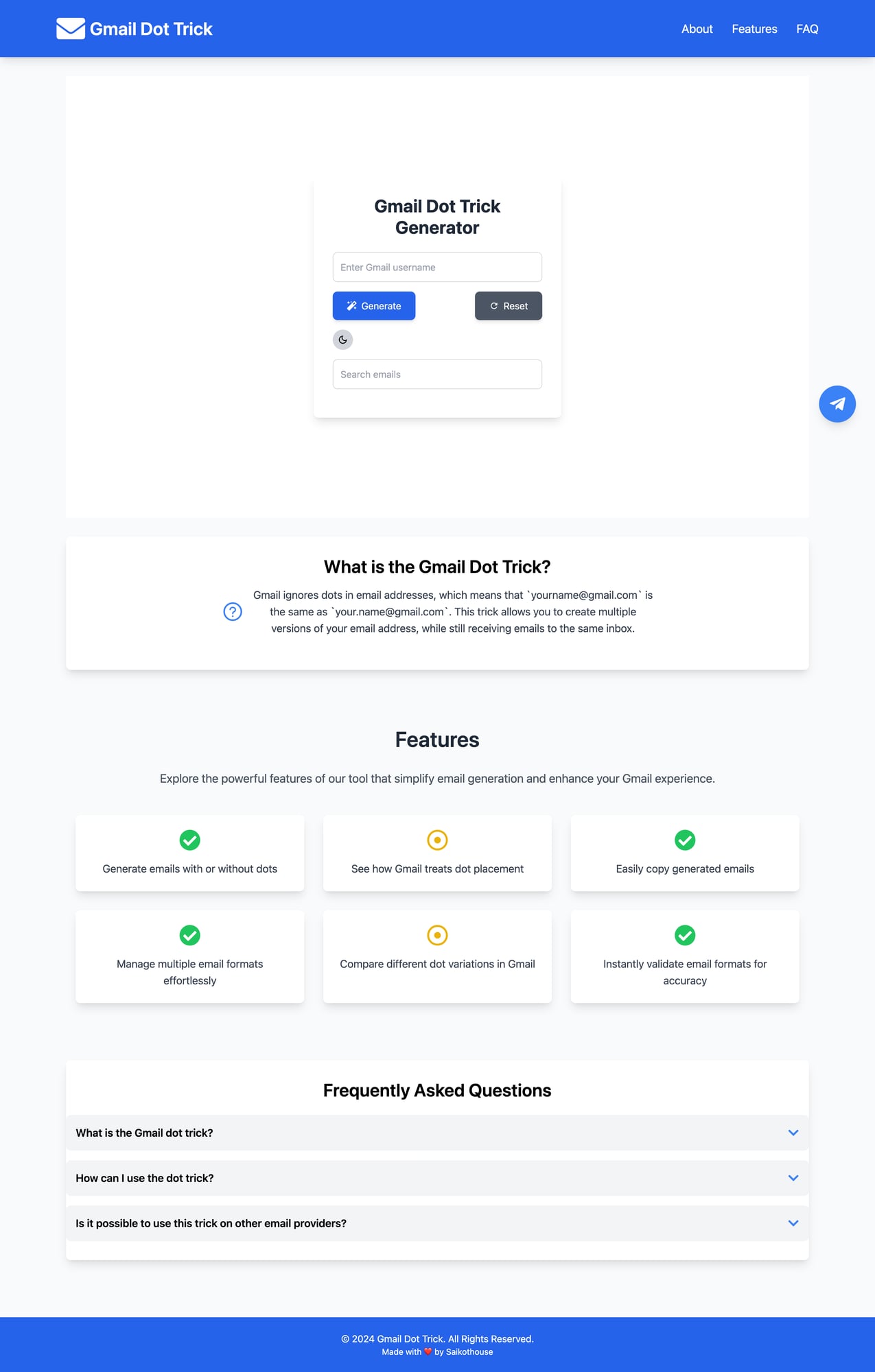Gmail Dot Trick Generator