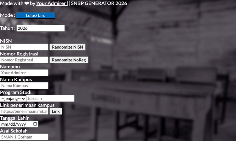 SNBP Generator 2026