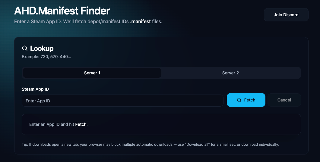 AHD.Manifest Finder