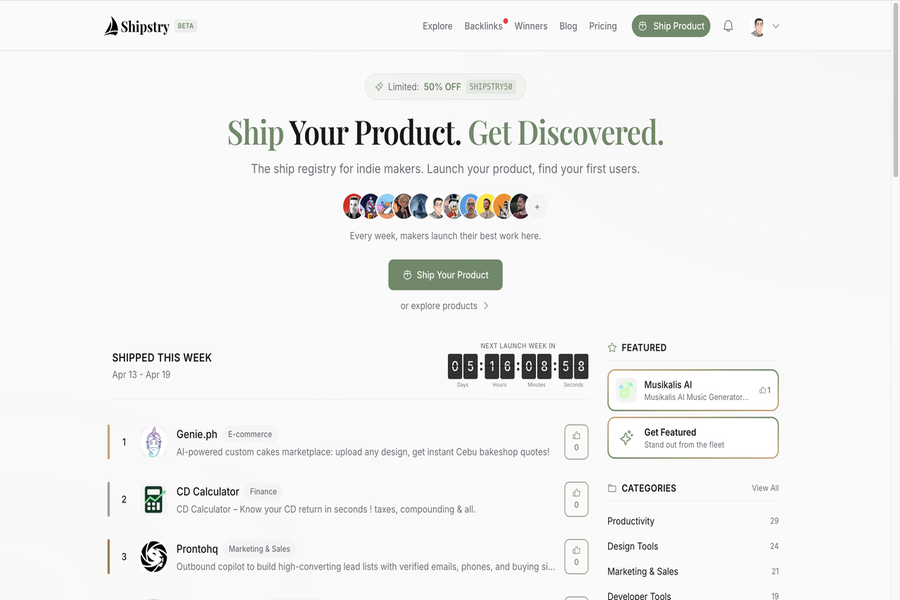 The Ship Registry for Makers
